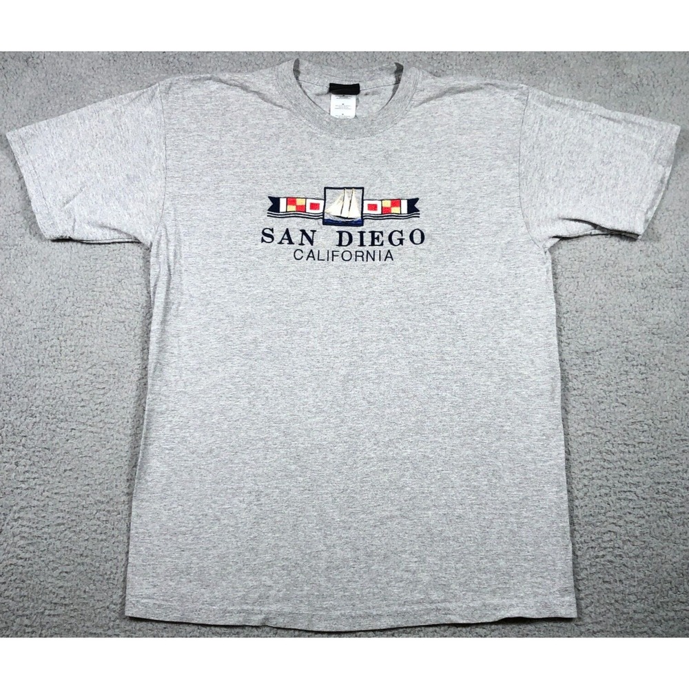 Ouray San Diego California Men's M Gray Embroidered Logo Souvenir T-Shirt